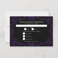 Purple & Black Swirl Gothic Wedding