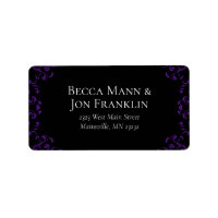 Purple & Black Swirl Gothic Wedding