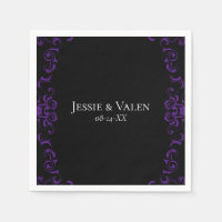 Purple & Black Swirl Gothic Wedding