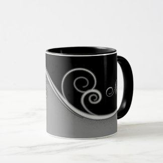 Purple-black Swirl w/out Monogram Mug