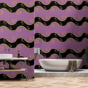 Purple-black Swirl Wallpaper