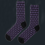 Purple & Black Tatreez Henna Thobe Pattern Socks<br><div class="desc">Modern purple and black traditional Tatreez Henna Thobe artwork Arabesque Pattern socks by Socktiety. Check out the matching tie to complete your outfit.</div>