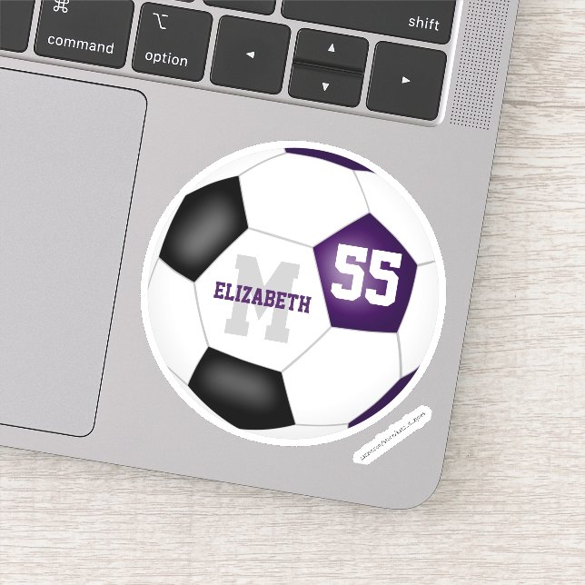 purple black team colours girls boys soccer (Detail)