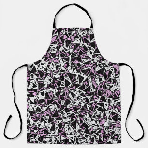 Purple Black Triangle Pattern Apron