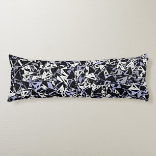 Purple Black Triangle Pattern Body Cushion