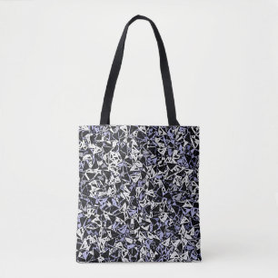 Purple Black Triangle Pattern Tote Bag