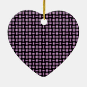 Purple Black Weave Pattern Ceramic Tree Decoration