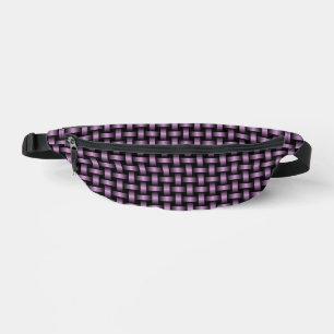 Purple Black Weave Pattern Fanny Bag