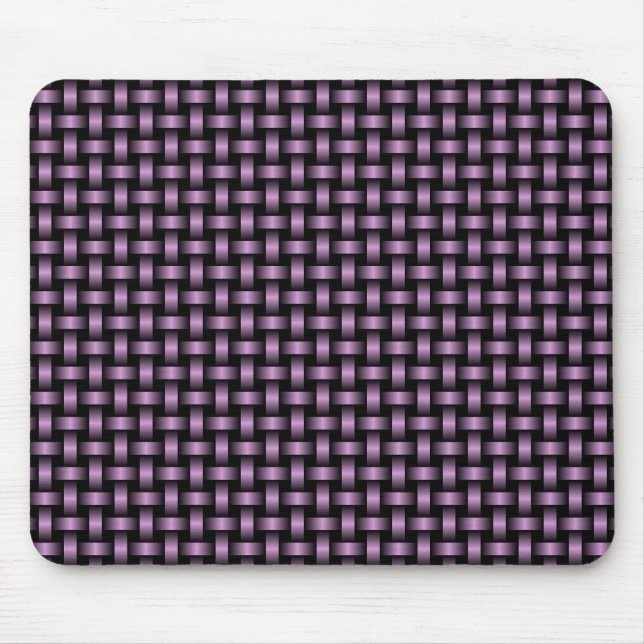 Purple Black Weave Pattern Mouse Mat (Front)