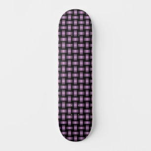 Purple Black Weave Pattern Skateboard