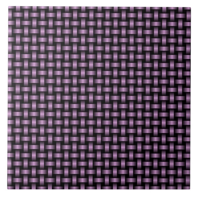 Purple Black Weave Pattern Tile (Front)