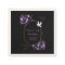 Purple & Black Wedding Napkins 