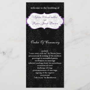 purple black Wedding program Programme