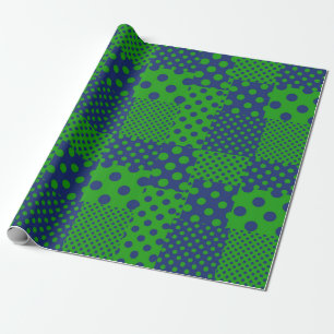 Purple Black White Checkered Pattern Design  Wrapping Paper