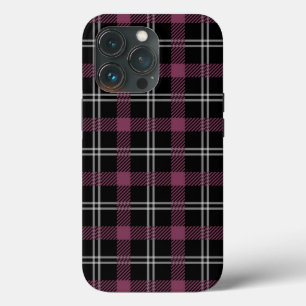 Purple Black White Plaid Decor Background iPhone 13 Pro Case