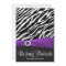 Purple Black White Zebra Wedding Invitations