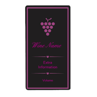Purple Black Wine Label