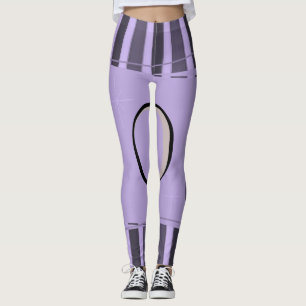 purple black womens leggings