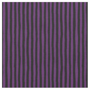 Purple & Black Wonky Stripes Fabric