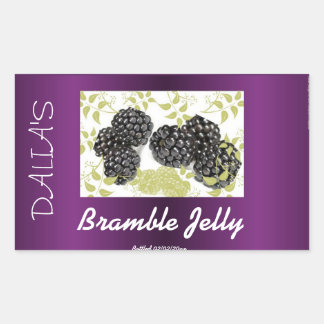 Purple blackberry bramble jam label
