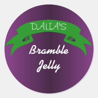 Purple blackberry bramble jelly label