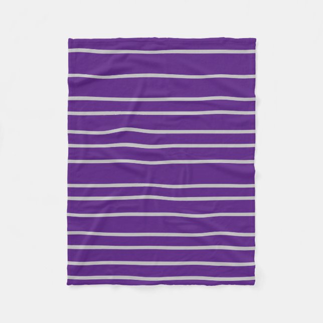 Purple Blanket with White Stripes (Front)