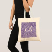 Purple blends, Monogram tote bags, template (Front (Product))