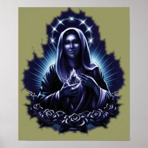 Purple Blessed Virgin Mary Print