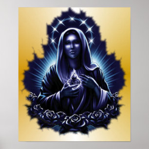 Purple Blessed Virgin Mary Print