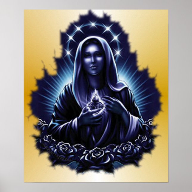 Purple Blessed Virgin Mary Print (Front)