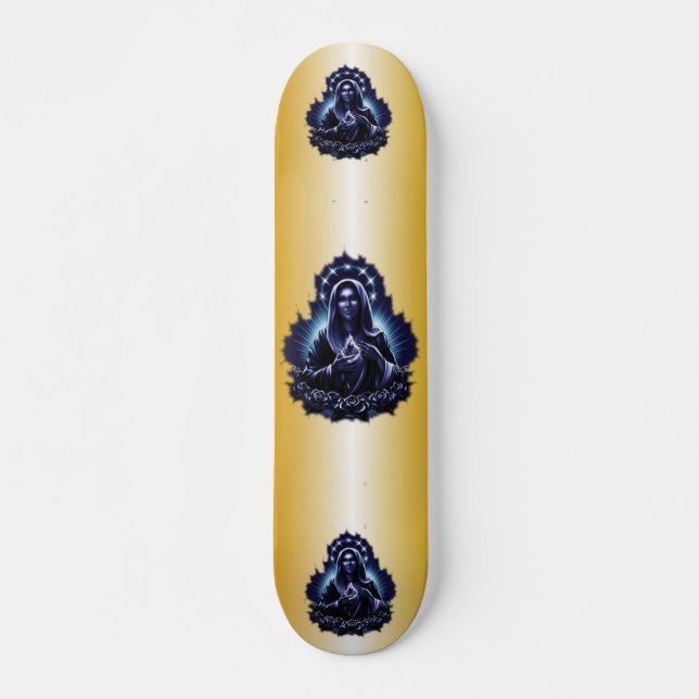 Purple Blessed Virgin Mary Skateboard (Front)