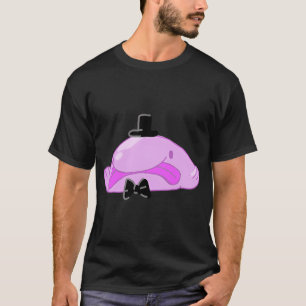 Purple Blobfish with black top hat and tie