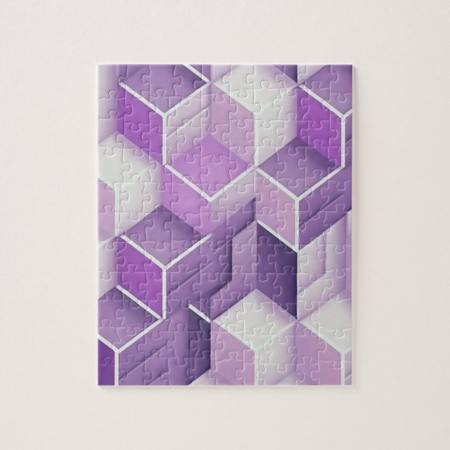 Purple Blocks Jigsaw Puzzle (Vertical)