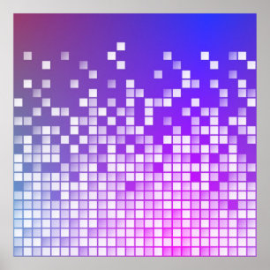 Purple Blocks Poster