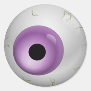 Round Eyeball Stickers for Crafts or Halloween