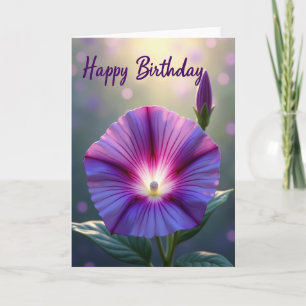 Purple Bloom Birthday Card