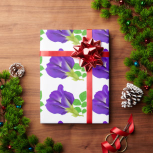 Purple Bloom Floral Gift Wrap