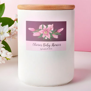 Purple Blooming Lily  Food Label
