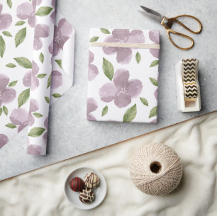 Purple Blooms Wrapping Paper
