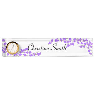Purple Blossoms Nameplate