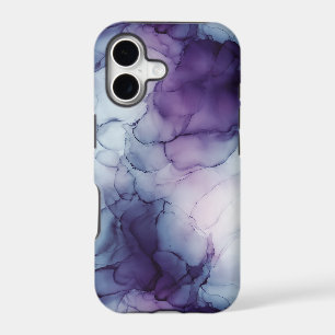 Purple Blue Alcohol Ink Marble