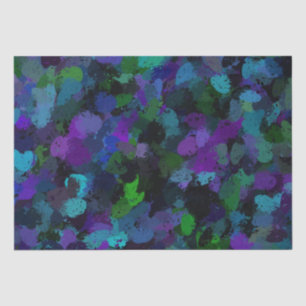 Purple, Blue and Black Abstract Tissue Paper