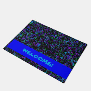 Purple, Blue and Black Doormat