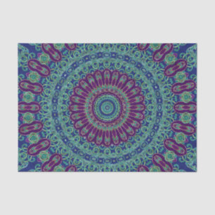 Purple, Blue and Green Mandala Tissue Paper