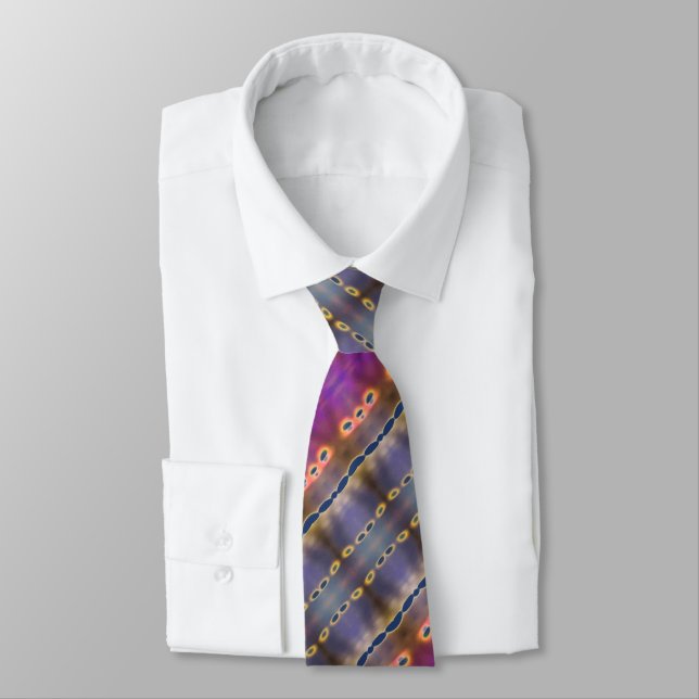 Purple Blue and Orange Tie (Tied)