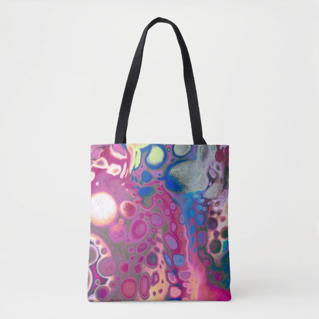 Purple, blue and pink Digital Modern Abstract     Tote Bag (Front)