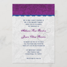 Purple, Blue and Silver Wedding Monogram V05