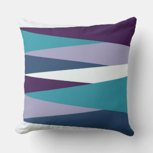 purple blue and white    cushion