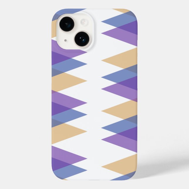 Purple, blue and yellow triangles Case-Mate iPhone case (Back)
