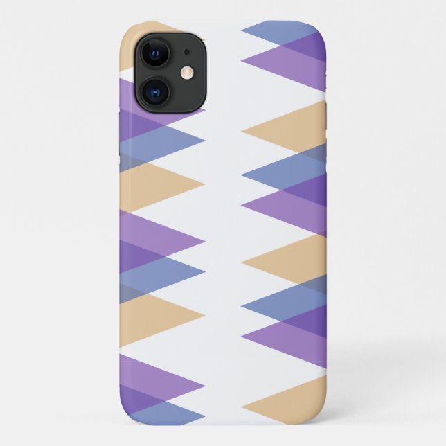 Purple, blue and yellow triangles Case-Mate iPhone case (Back)